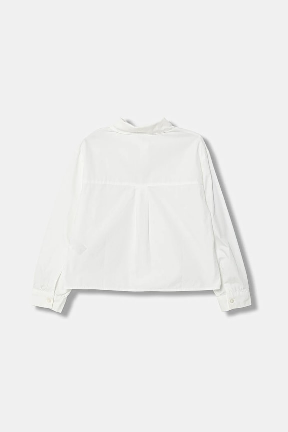 United Colors of Benetton cămașă de bumbac pentru copii 5EW7CQ04L.G.Seasonal alb AW25