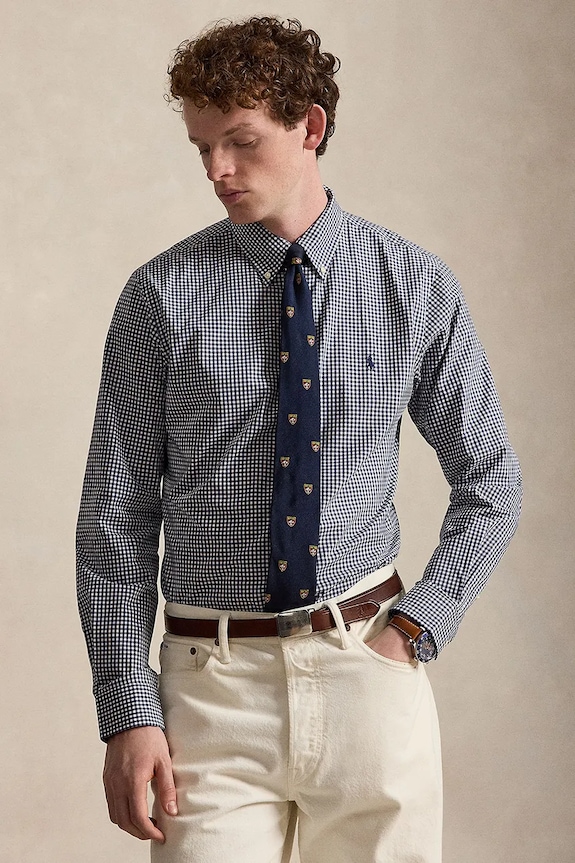 Polo Ralph Lauren košeľa pánska bavlnená modrá 710929347