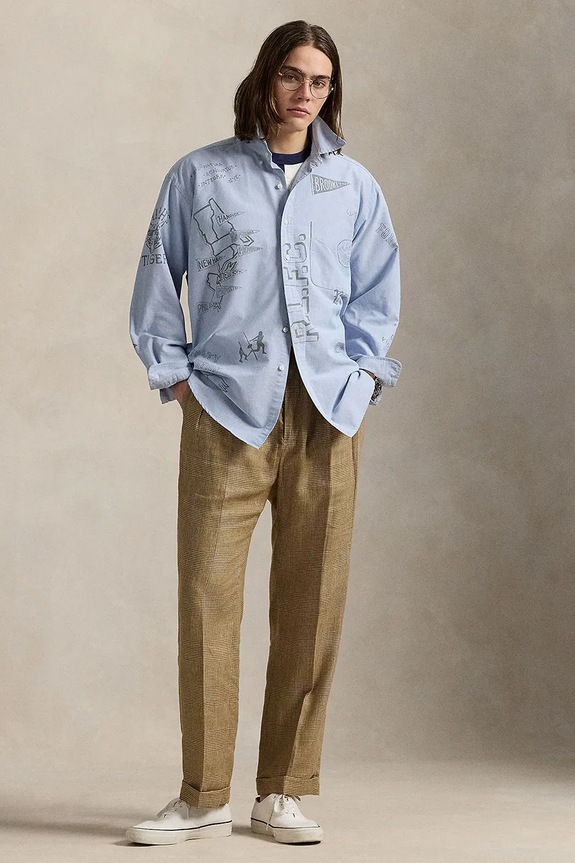 Ρούχα Πουκάμισο Polo Ralph Lauren 710972188 μπλε