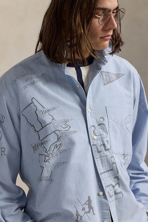 Πουκάμισο Polo Ralph Lauren μπλε 710972188