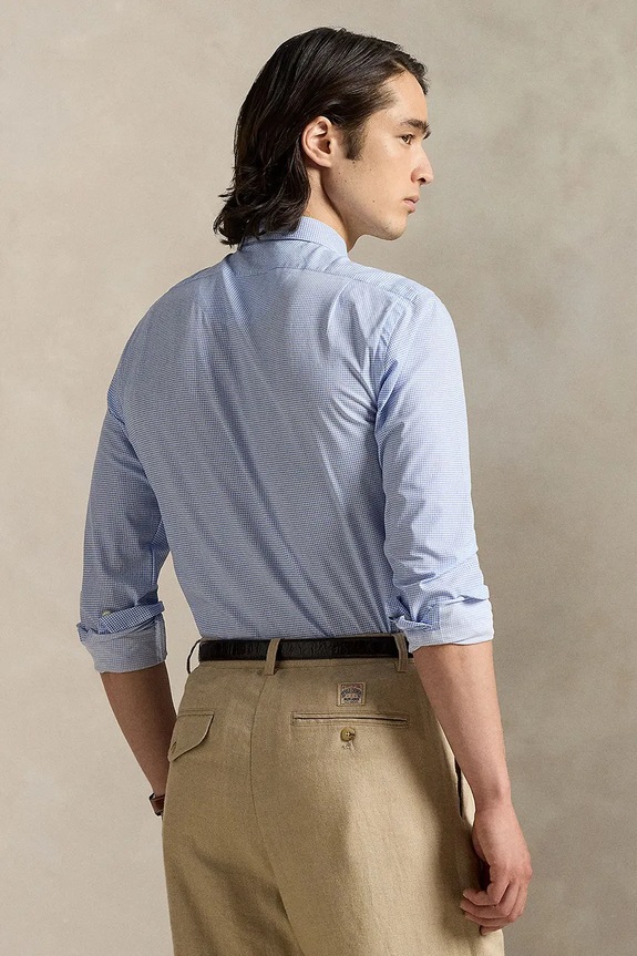 Πουκάμισο Polo Ralph Lauren 710974530 μπλε AW25