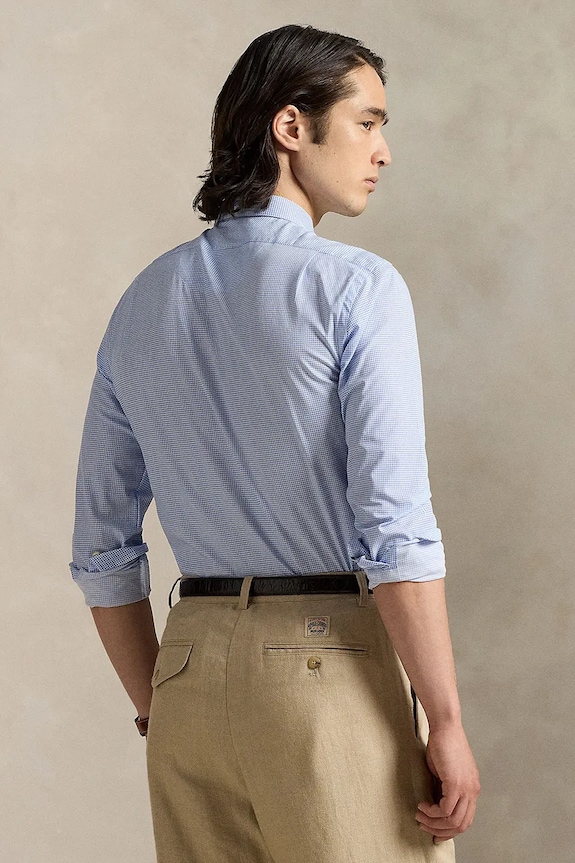 Πουκάμισο Polo Ralph Lauren 710974530 μπλε AW25