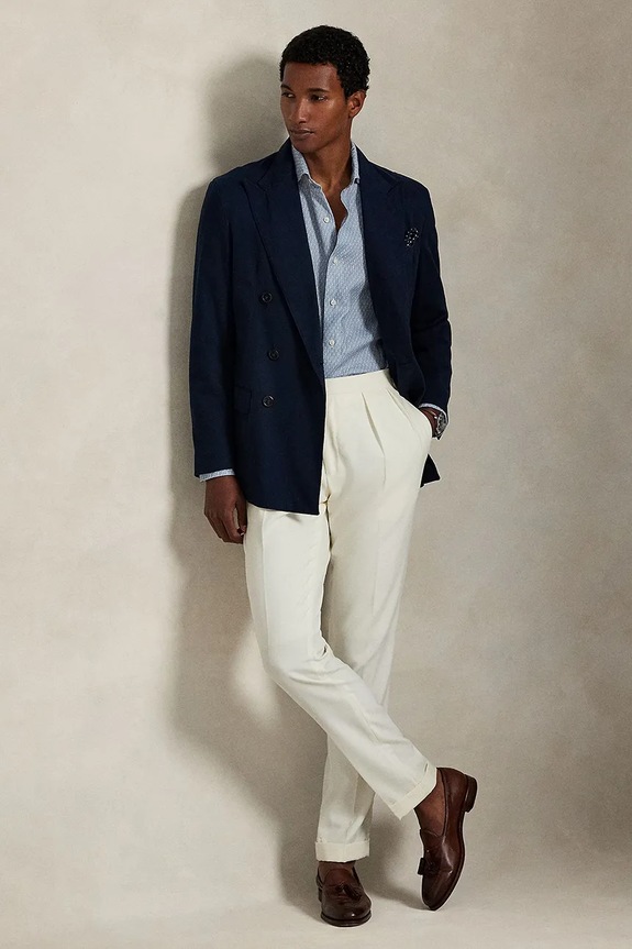 Polo Ralph Lauren linen shirt 710974546 blue
