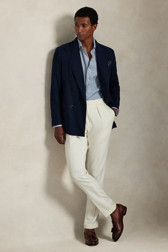 Polo Ralph Lauren linen shirt 710974546 blue