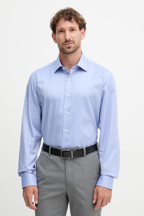 BOSS koszula bawełniana BECKHAM X BOSS bawełna granatowy 50554813