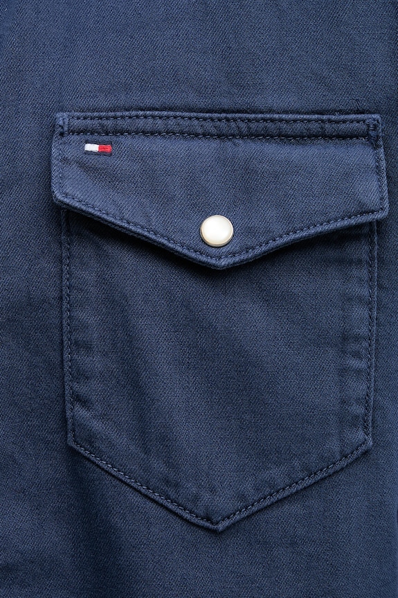 Tommy Hilfiger koszula jeansowa MW0MW40684 granatowy