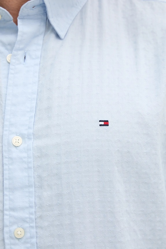Bavlnená košeľa Tommy Hilfiger MW0MW39446 modrá