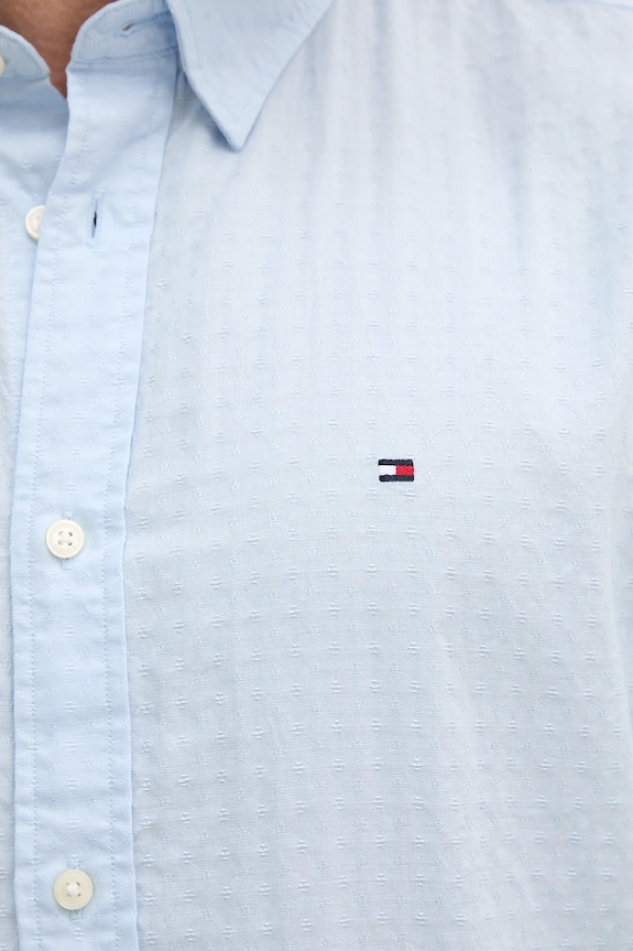 Bavlnená košeľa Tommy Hilfiger MW0MW39446 modrá