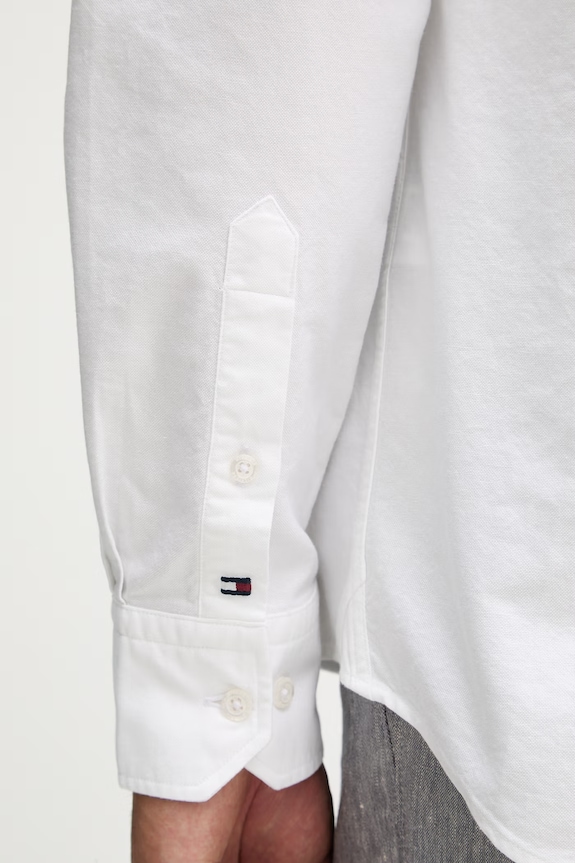 Tommy Hilfiger πουκάμισο ανδρικό βαμβακερό MW0MW39754 λευκό