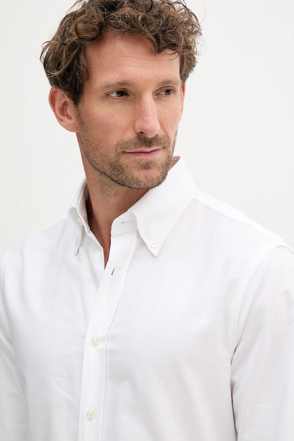 Tommy Hilfiger πουκάμισο ανδρικό βαμβακερό λευκό MW0MW39754