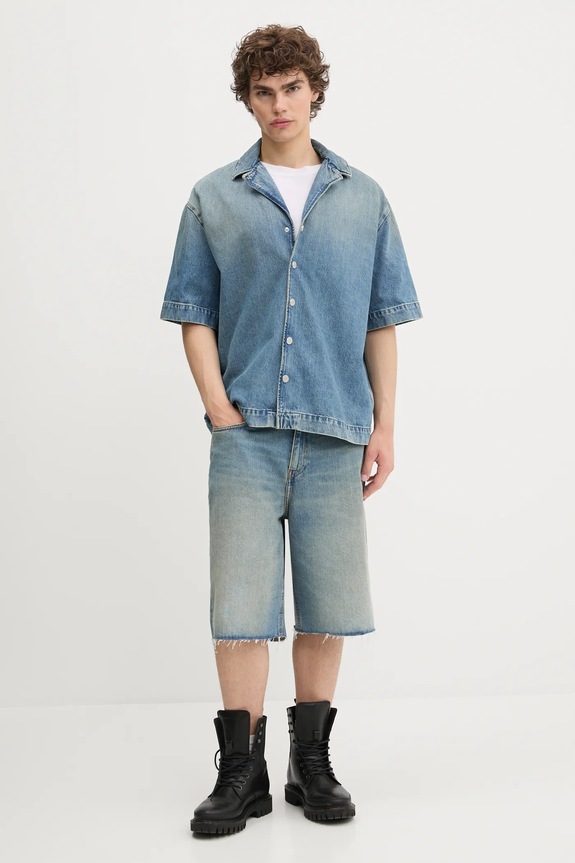 Jeans srajca Won Hundred 3776.15028 modra AW25