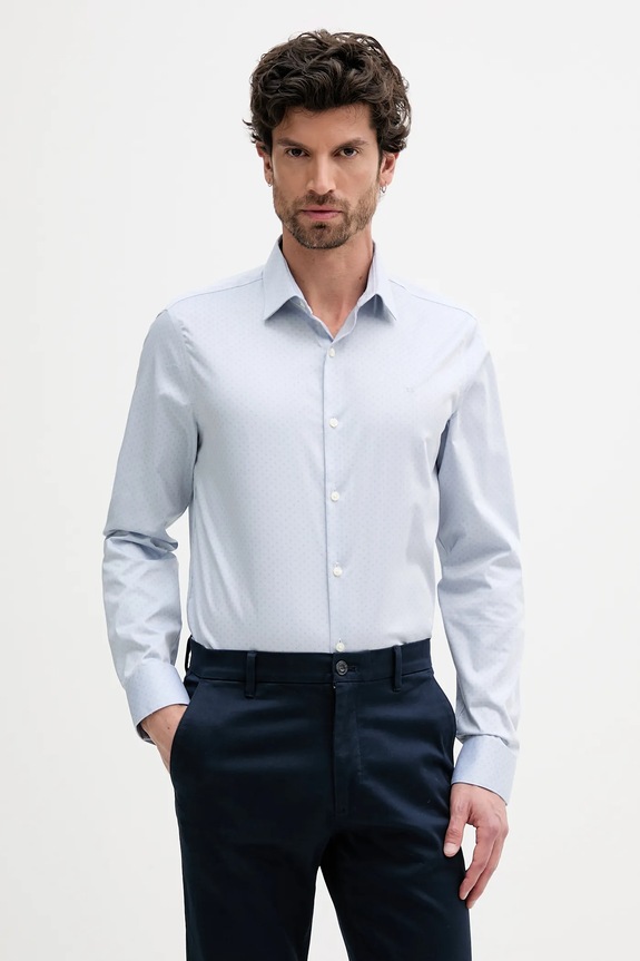 Košile Calvin Klein jemný vzor modrá LV019EU011