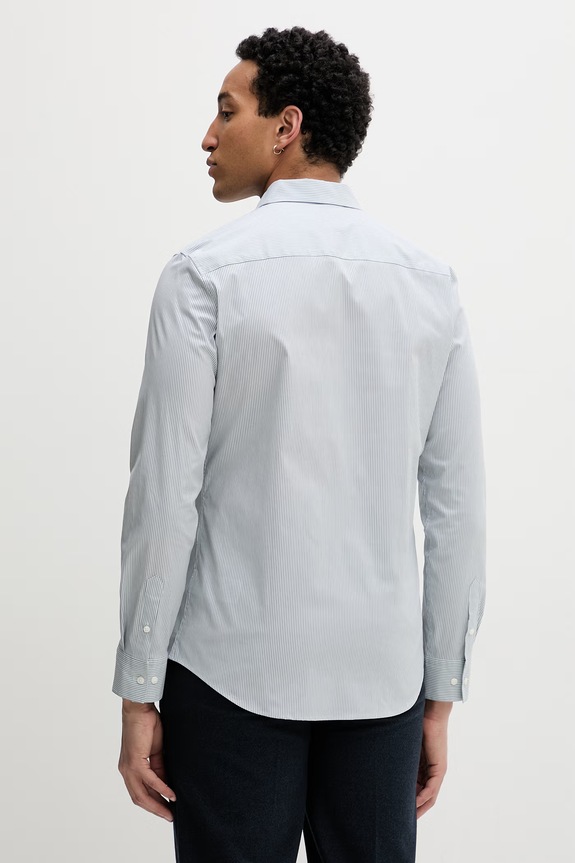 Oblečenie Calvin Klein košeľa pánska bavlnená s elastanom LV040BM108 zelená