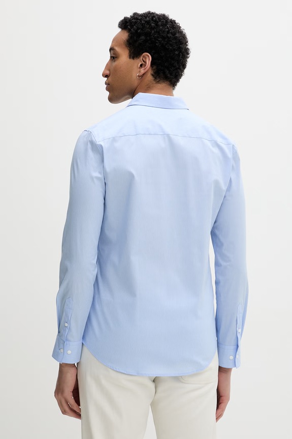 Oblečenie Calvin Klein košeľa pánska bavlnená s elastanom LV040BM108 modrá