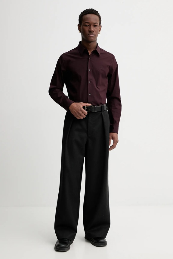 Πουκάμισο Calvin Klein LV04LB148G μωβ SS26