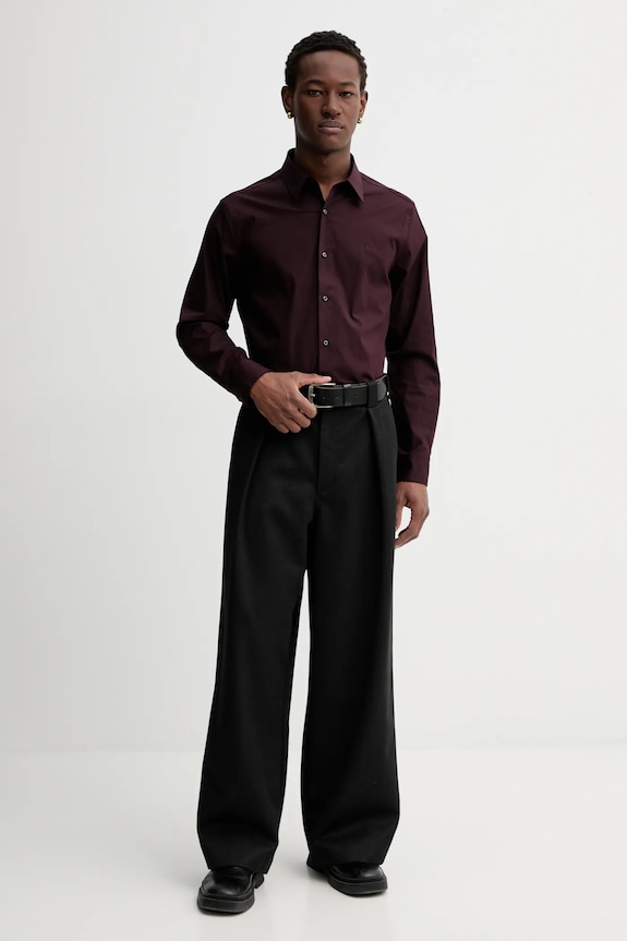 Πουκάμισο Calvin Klein LV04LB148G μωβ SS26