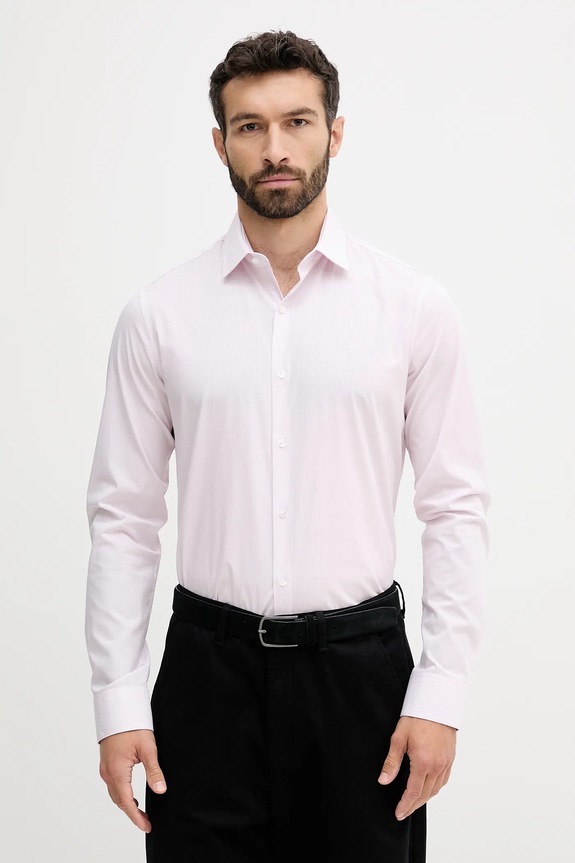 Calvin Klein camicia slim rosa LV019EU002