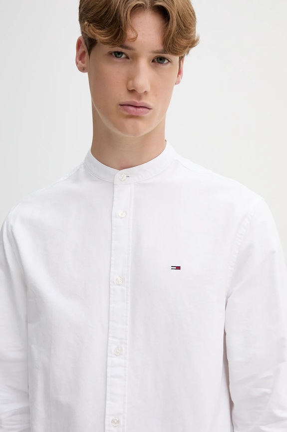 Bavlnená košeľa Tommy Jeans biela DM0DM21690