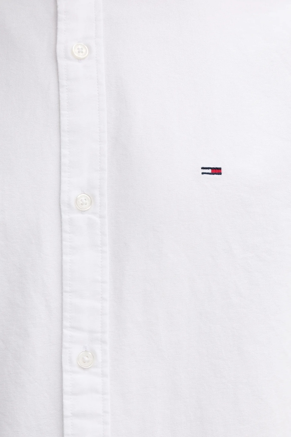Bavlnená košeľa Tommy Jeans DM0DM21690 biela