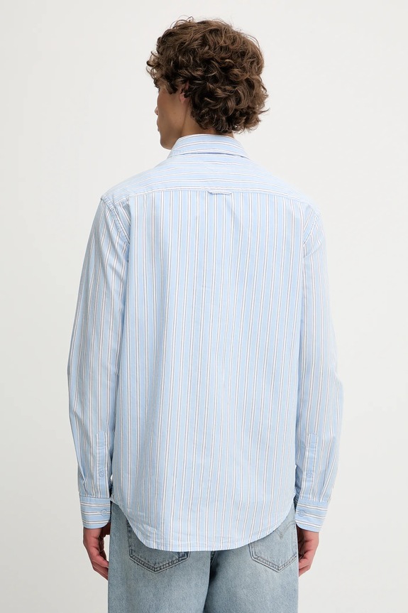 Ρούχα Βαμβακερό πουκάμισο Tommy Jeans DM0DM21693 μπλε