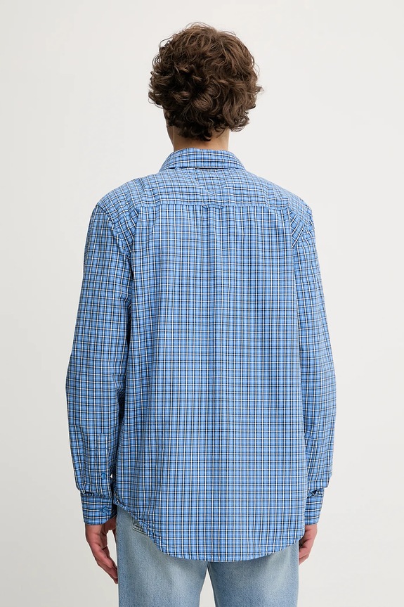 Ρούχα Βαμβακερό πουκάμισο Tommy Jeans DM0DM21693 μπλε