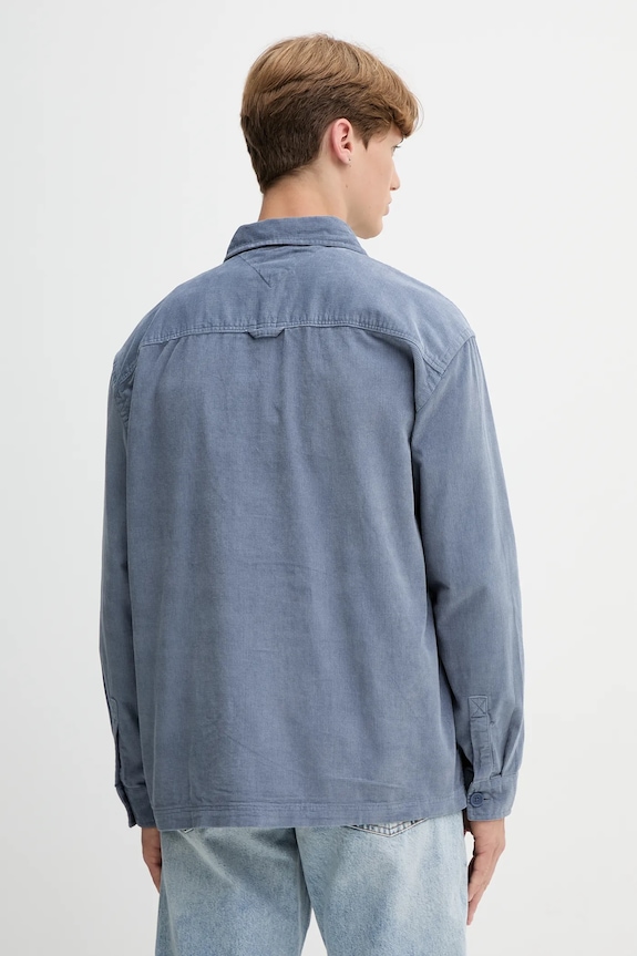 Odzież Tommy Jeans koszula bawełniana DM0DM21698 niebieski