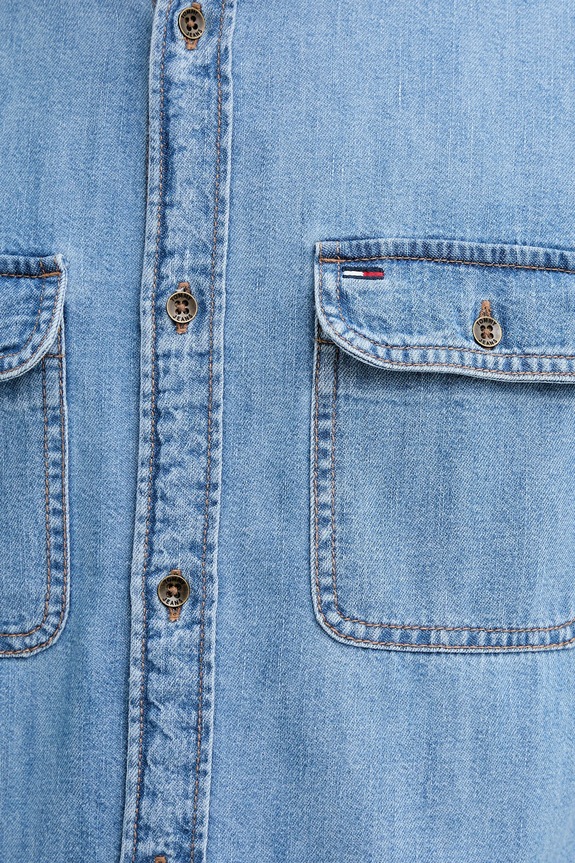 Tommy Jeans koszula jeansowa DM0DM21727 niebieski