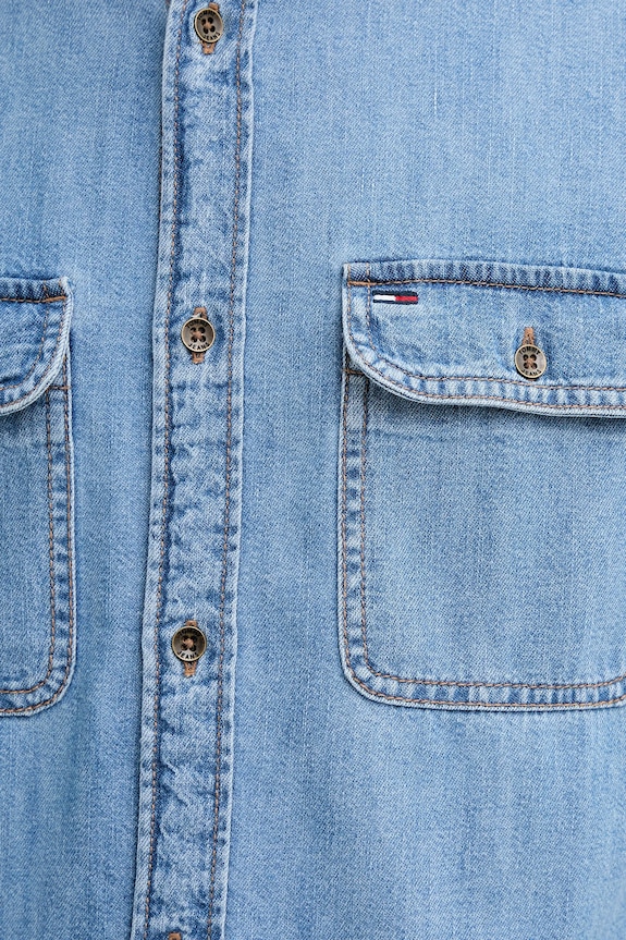 Tommy Jeans koszula jeansowa DM0DM21727 niebieski