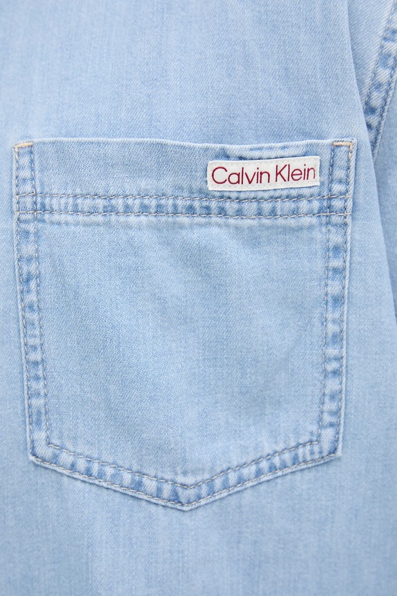 Bavlnená košeľa Calvin Klein Jeans LV040BM796 modrá