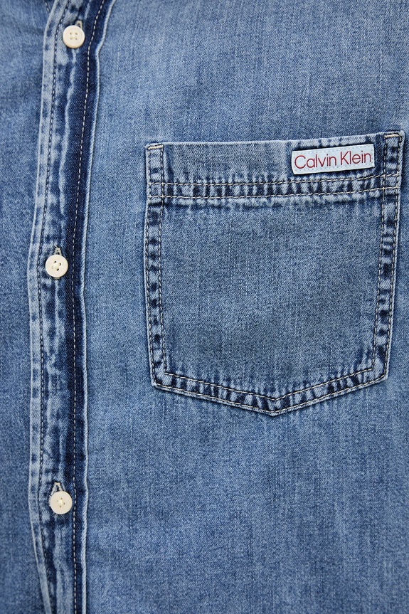 Rifľová košeľa Calvin Klein Jeans LV040EM774 modrá