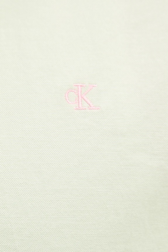 Calvin Klein Jeans koszula męska bawełniana z elastanem LV140EM125 zielony