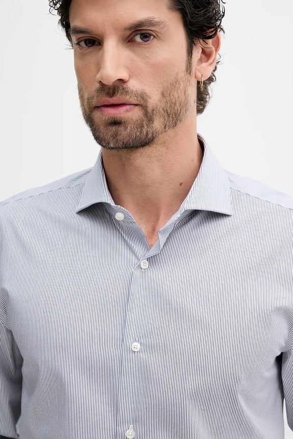BOSS camicia in cotone H-HANK-spr-B1-C1-253 blu navy 50545826