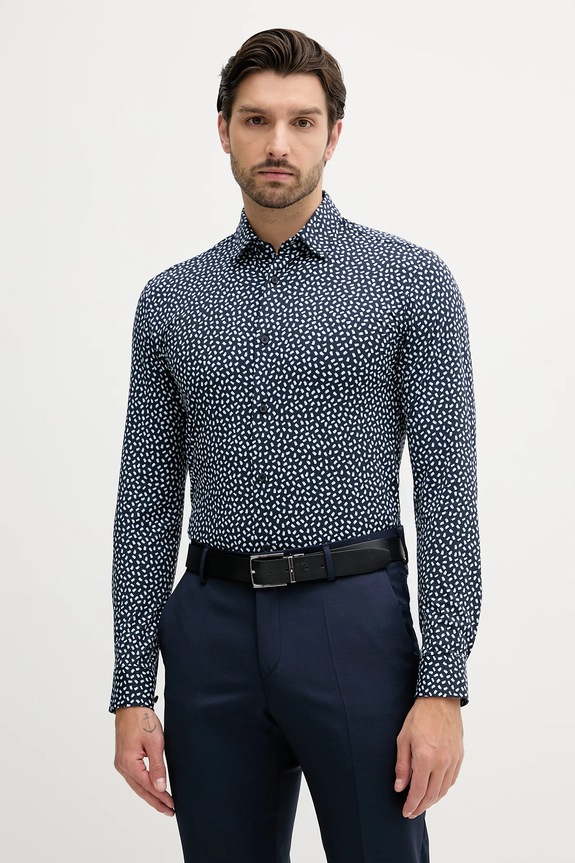 Košeľa BOSS P-ROAN-kent-C1-233 slim modrá 50545251
