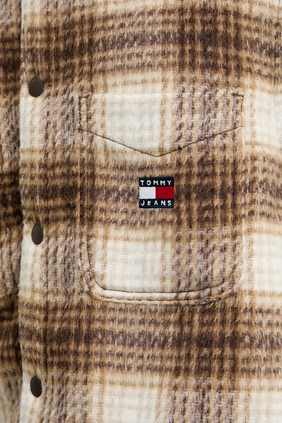 Tommy Jeans kurtka koszulowa DM0DM22010 brązowy