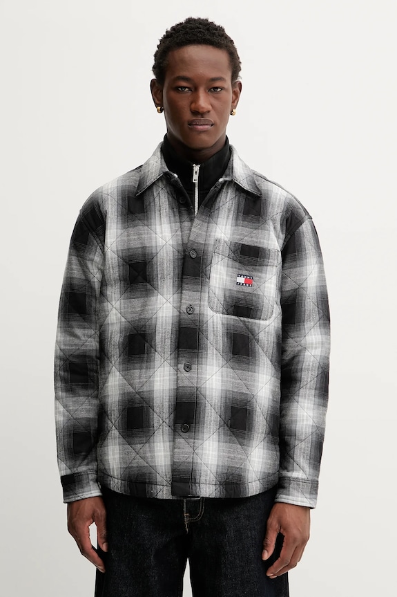 Tommy Jeans kurtka bawełniana bez kaptura czarny DM0DM22014