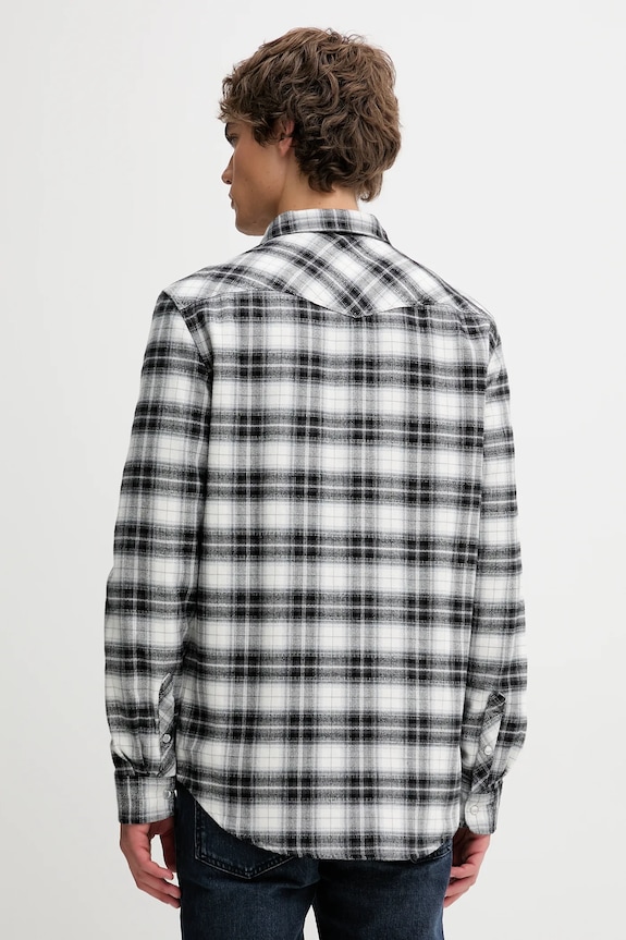 Ρούχα Βαμβακερό πουκάμισο Tommy Jeans DM0DM22019 μαύρο