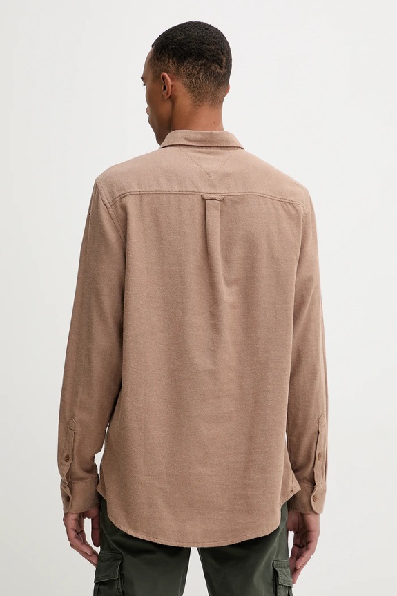 Odzież Tommy Jeans koszula bawełniana DM0DM22023 brązowy