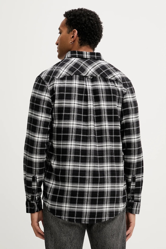 Ρούχα Βαμβακερό πουκάμισο Tommy Jeans DM0DM22024 μαύρο