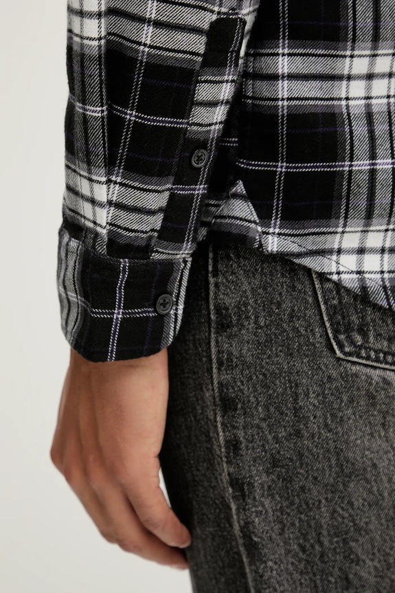 Βαμβακερό πουκάμισο Tommy Jeans DM0DM22024 μαύρο
