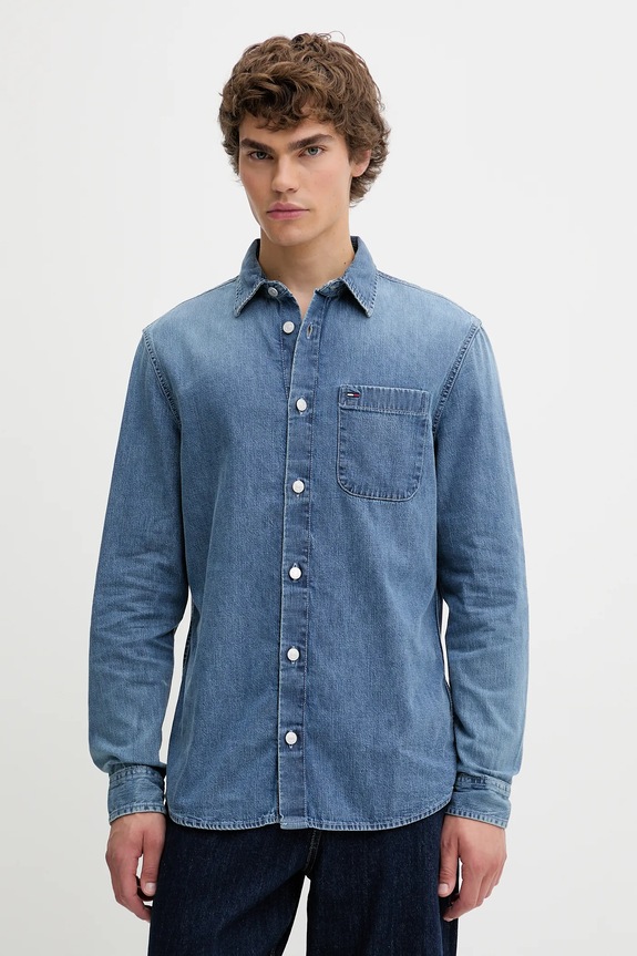 Traper košulja Tommy Jeans casual plava DM0DM22121