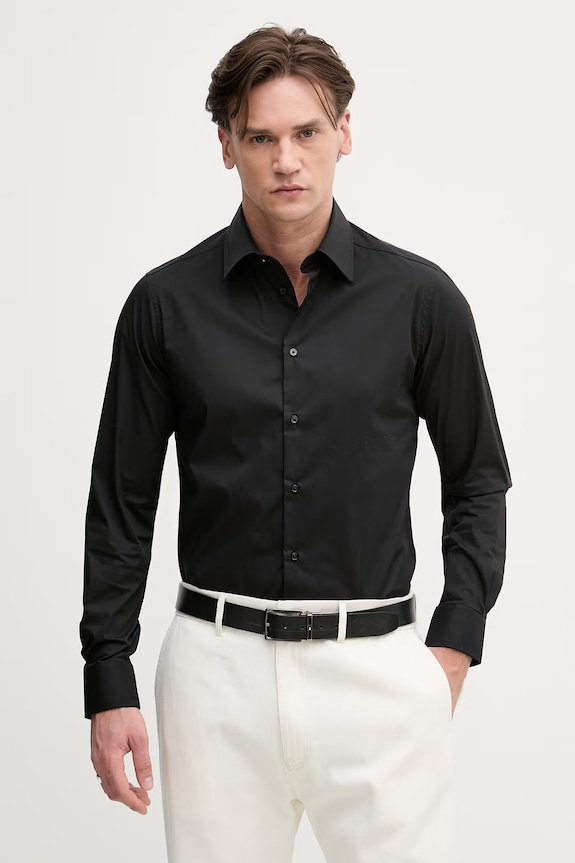 United Colors of Benetton cămașă bărbați negru 551MUQ049