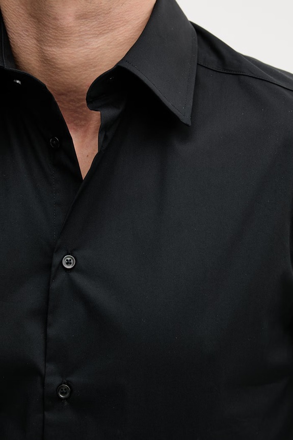 United Colors of Benetton cămașă bărbați 551MUQ049 negru