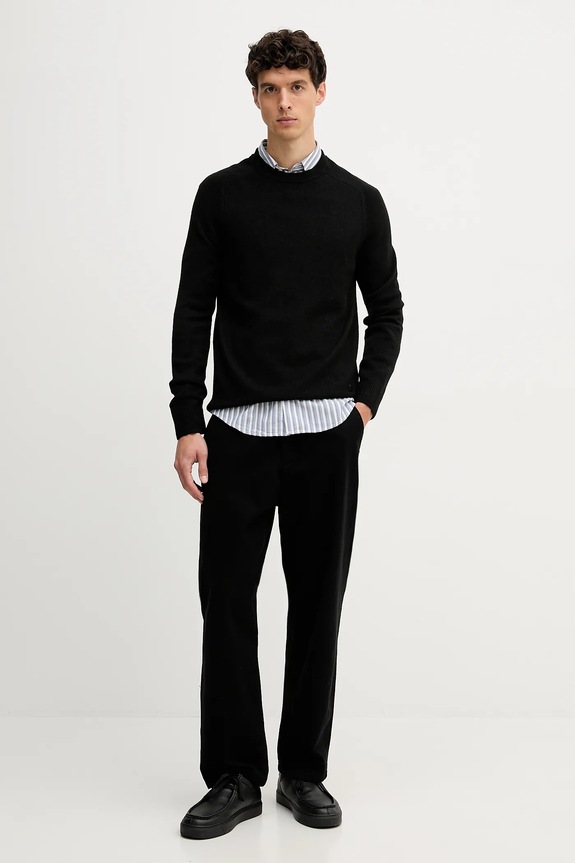 Βαμβακερό πουκάμισο United Colors of Benetton 52MCUQ04A μπλε AW25