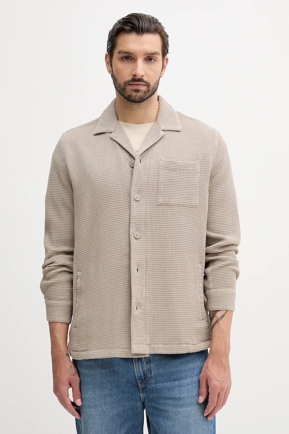 Pamučna košulja Barbour SANDWOOD relaxed bež MOS0416