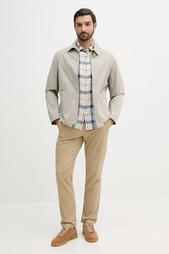 Πουκάμισο από λινό Barbour CROFT MSH5197 μπλε AW25