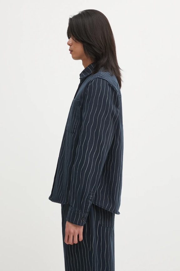 Bavlněná košile by Parra Meandering lines 54236 námořnická modř AW25