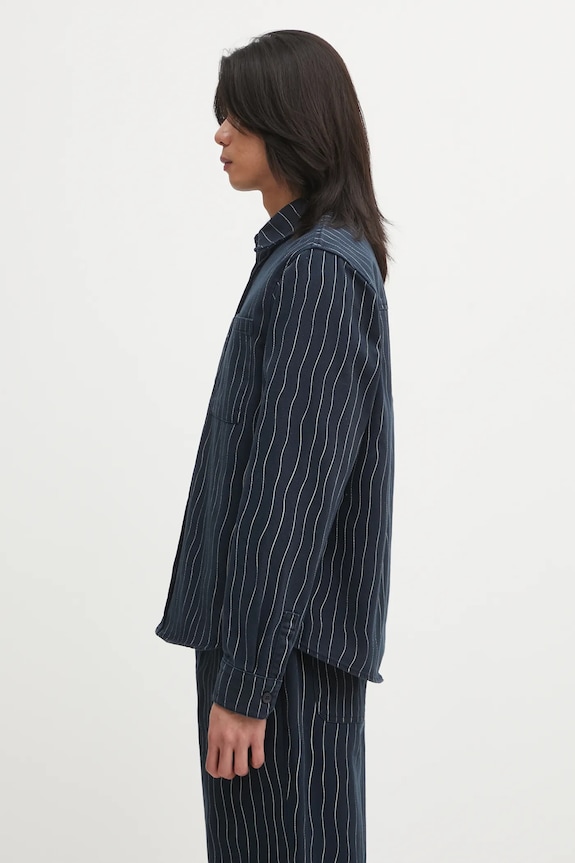 Bavlněná košile by Parra Meandering lines 54236 námořnická modř AW25