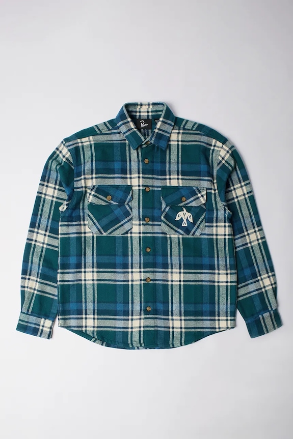 Bavlněná košile by Parra Crow flanel regular zelená 54330.