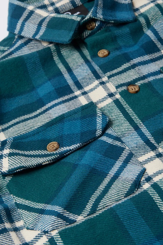 Bavlněná košile by Parra Crow flanel 54330. zelená