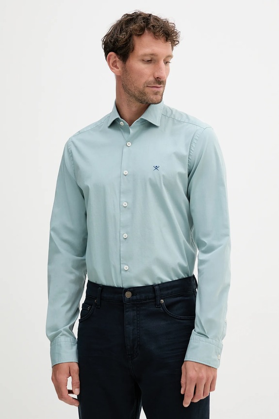 Košeľa Hackett London slim modrá HM3010359
